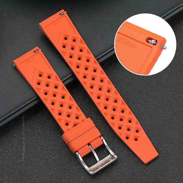 Premium-Grade Tropical FKM Rubber Watch Strap