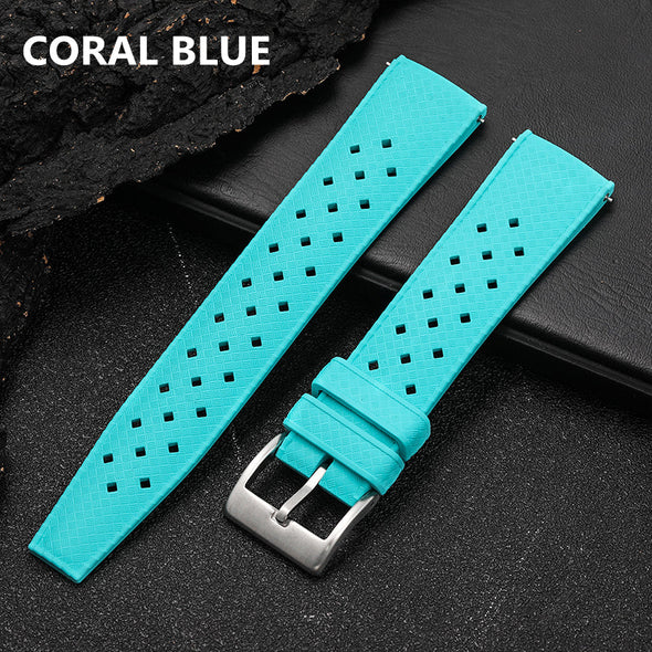 Premium-Grade Tropical FKM Rubber Watch Strap