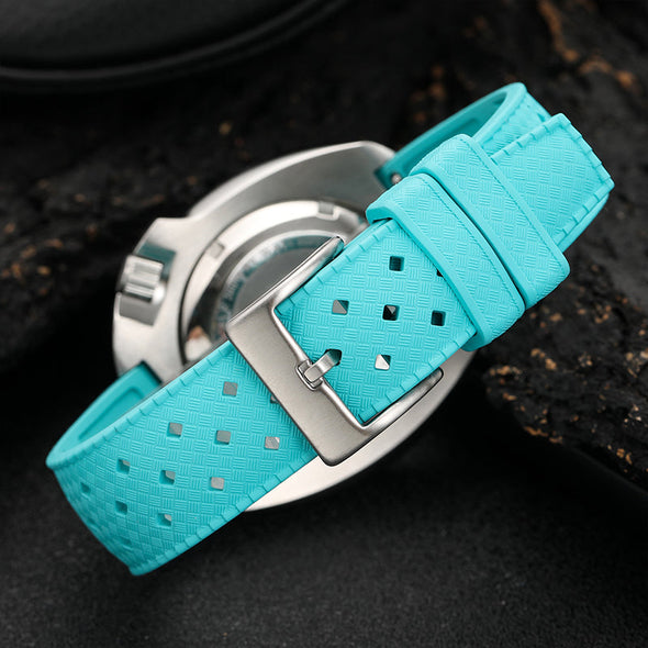 Premium-Grade Tropical FKM Rubber Watch Strap