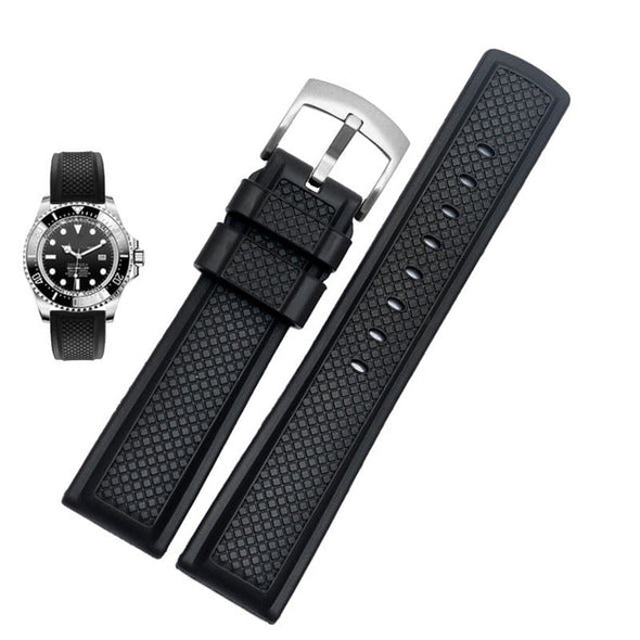 FKM Rubber Waffle Watch Strap