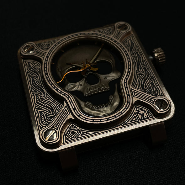 Steelflier SF761S Burning Skull Bronze Watch