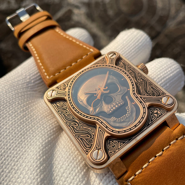 Steelflier SF761S Burning Skull Bronze Watch