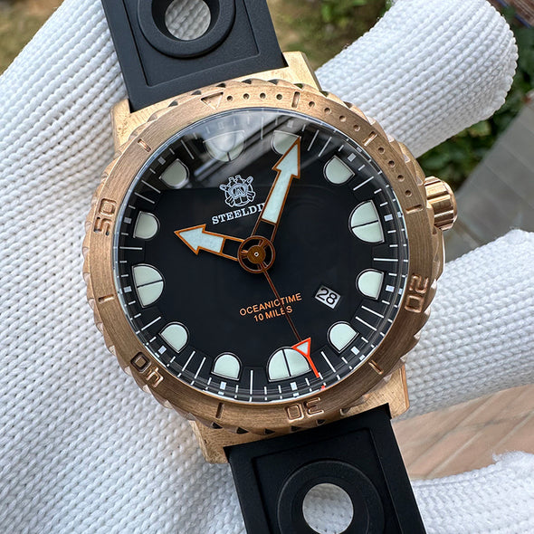 Steeldive SD1982S Cusn8 Bronze 46.5MM 25000M Diver Watch