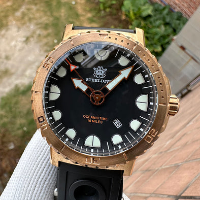 Steeldive SD1982S Cusn8 Bronze 46.5MM 25000M Diver Watch