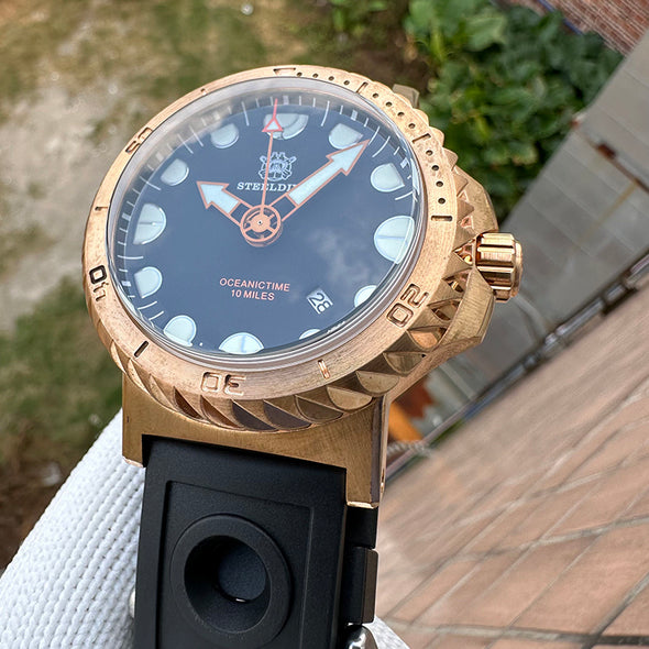 Steeldive SD1982S Cusn8 Bronze 46.5MM 25000M Diver Watch