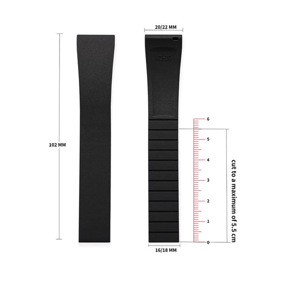 CTS Cut-To-Size FKM Rubber Watch Strap